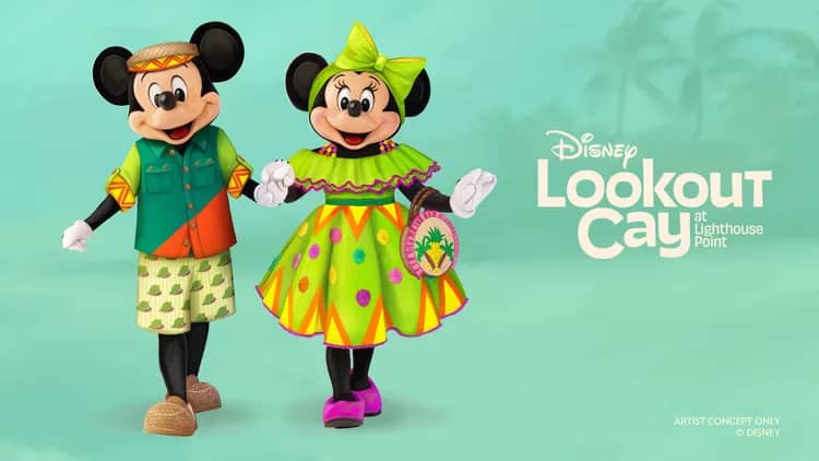 Mickey and Minnie’s Bahamian-Inspired Designer Outfits for Disney Lookout Cay at Lighthouse Point